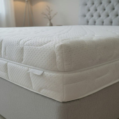 close up corner image of a firm mattress